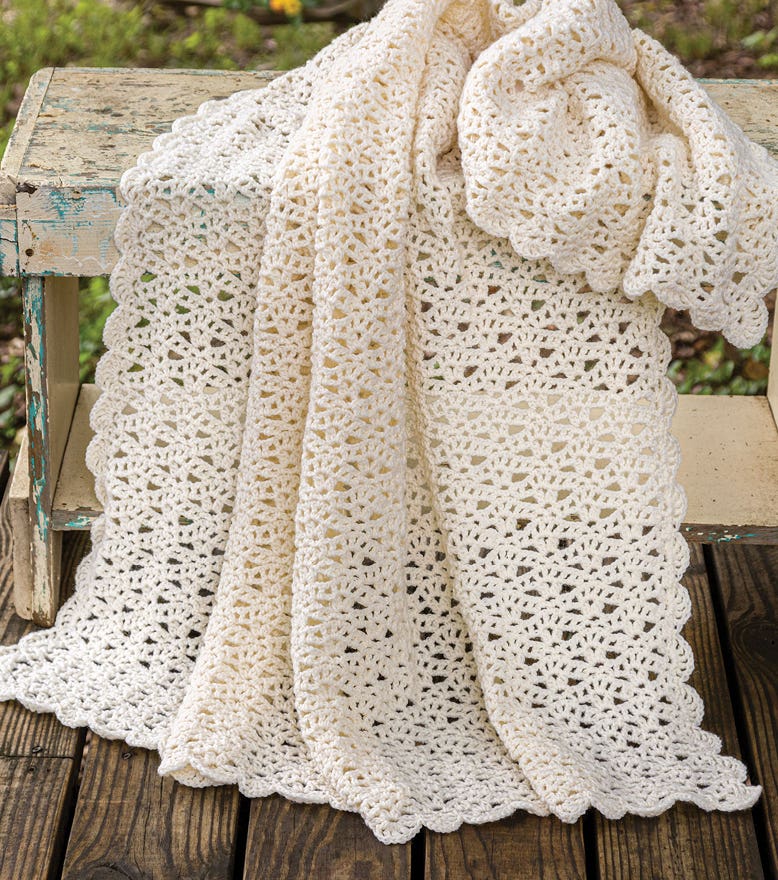 Summer Romance crochet throw blanket kit from Annie's Attic
